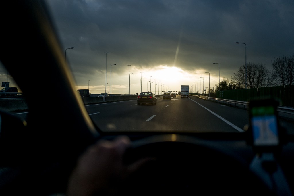 The advantage of AF. One hand snapping in the car when light is gorgeous.