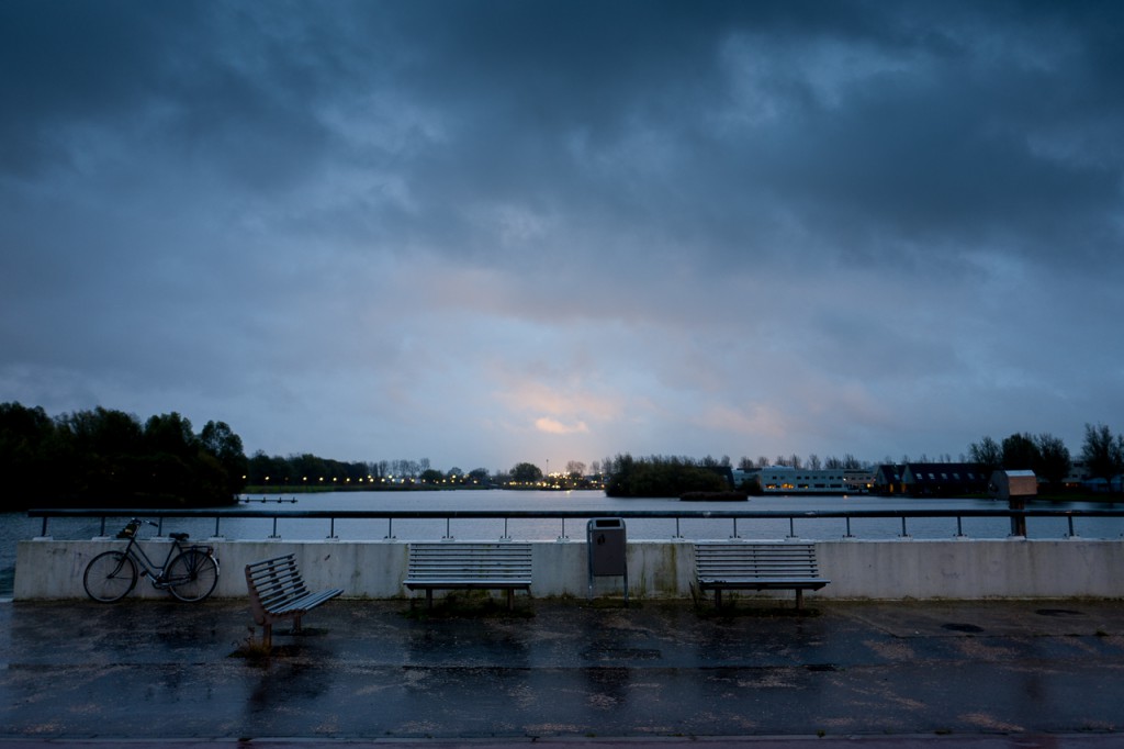 Blue hour with the Q. With the 28/1.7 and image stabilization, high ISO isn't even needed.