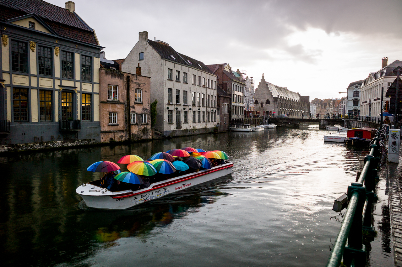 Tuesday Travel: Umbrellas in a boat